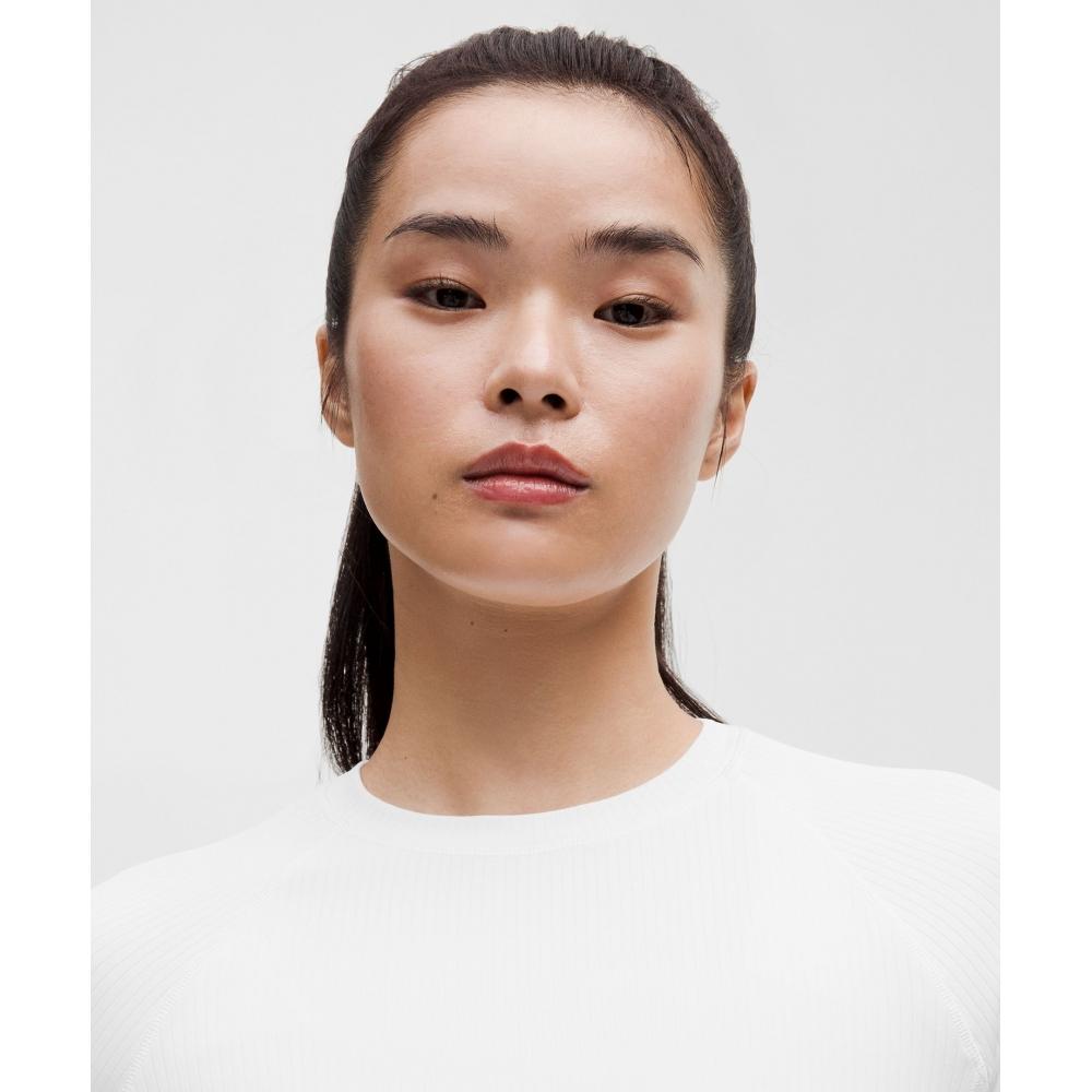 Lululemon It S Rulu Ribbed Long Sleeve Shirt  Updated whIte