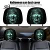 Anti-fouling Car Seat Protectors 2Pcs Ghost Face Headrest Covers, Halloween Horror Decorations, Easy Installation Sleeves Universal Fit Washable