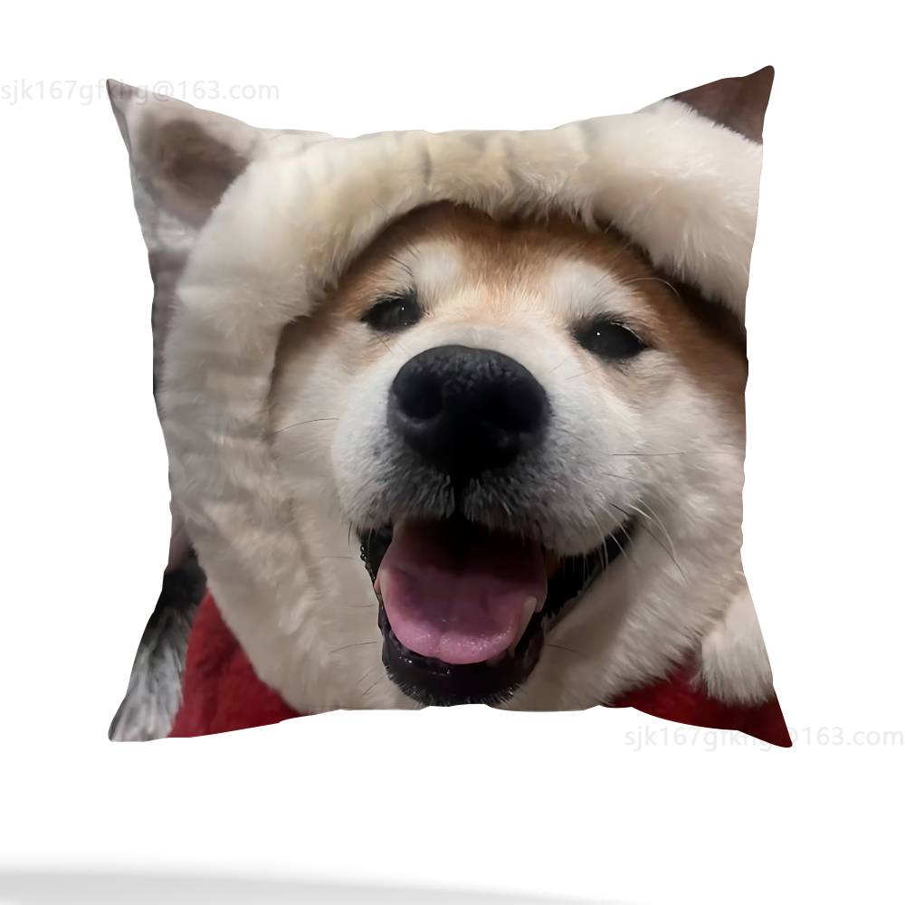 Cute Dog Pillow Case Pillow Case Living Room Sofa Cushion Cover Suitable For Home Bedroom Room Decoration