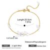 Stainless Steel Crystal Pendant Bracelet for Women Gold Color Dangle Teardrop Zircon Chain Dainty Charm Jewelry Summer Gift