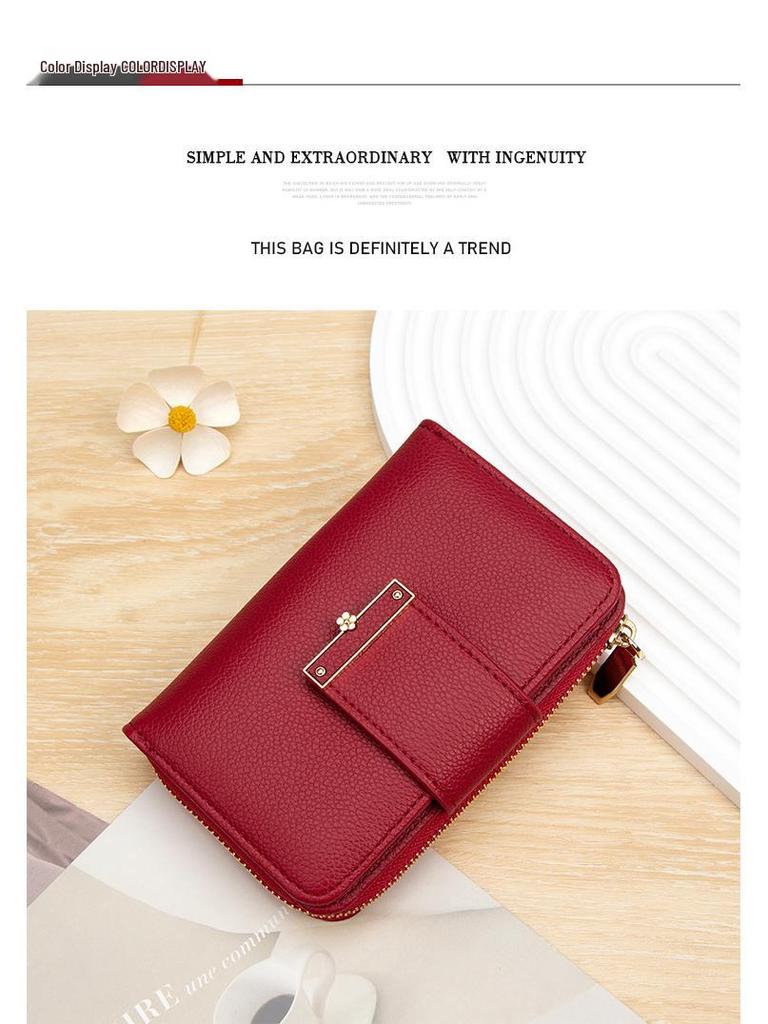 Damen Geldbörse & Clutch mit mehreren Kartenfächern und Reißverschluss-Münzfach