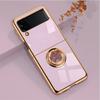 Magnetic Snap-On Phone Case With Kickstand Galaxy Z Flip 7 6 5 4 TPU Metal Bumper Shockproof Cover