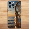 Dreamcatcher Feather Phone Case For iPhone 16,15,14,13,12,11,Mini,Pro,SE,MAX White Matte Shockproof Cover