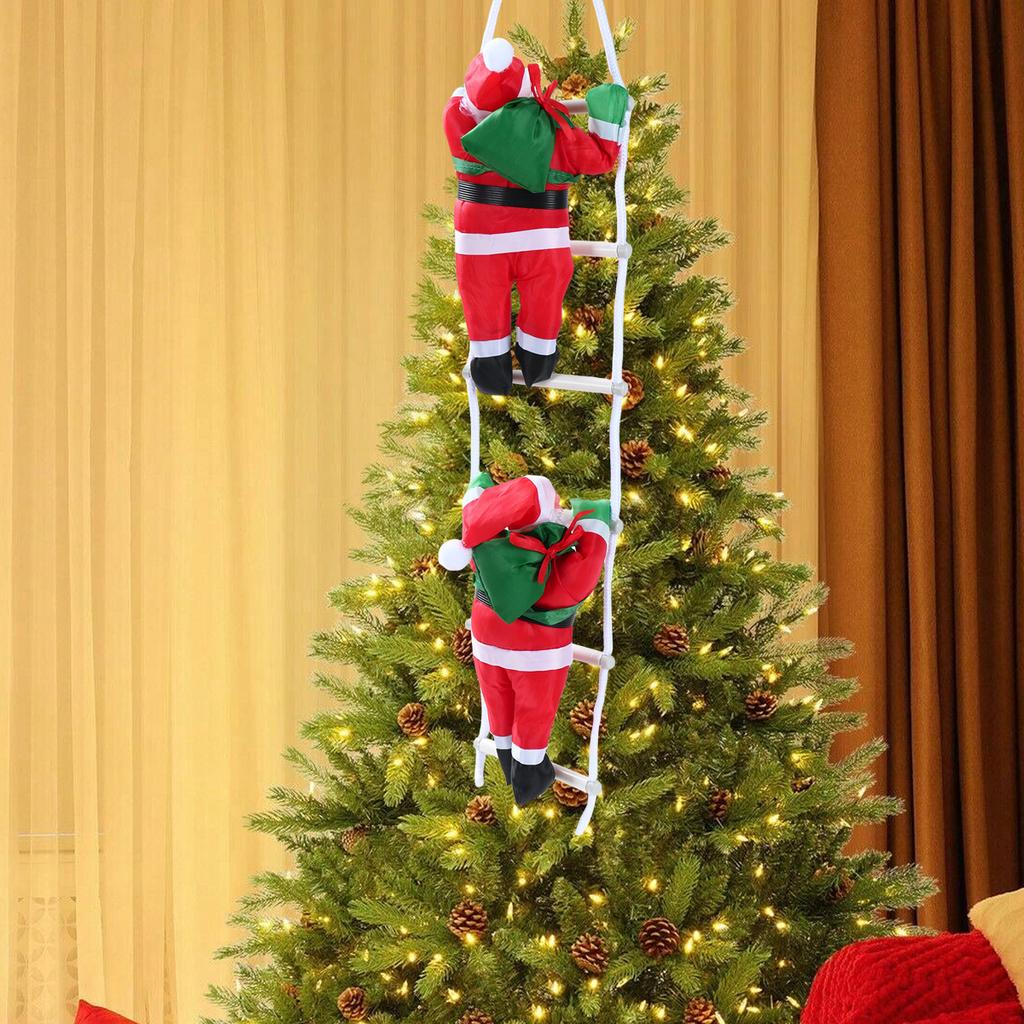 Santa Claus Climbing Ladder Pendant Merry Christmas Decoration For Home 2025 Navidad Cristmas Tree Ornament 2026 New Year Gift