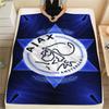 AFC Ajax logo Koc flanelowy, Wysoka jakość, Wygodny na wszystkie pory roku, Wystrój domu, Ciepło i komfort