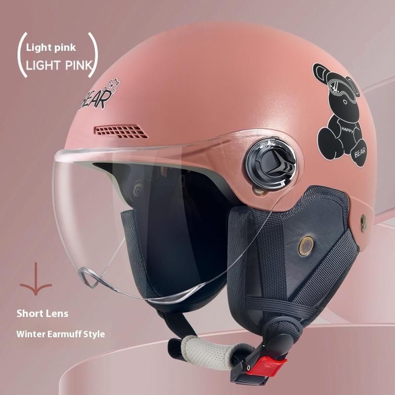Electric Vehicle, Motorcycle, Women's Summer Battery Car, Half Helmet, Men's Four-season Universal Safety Helmet