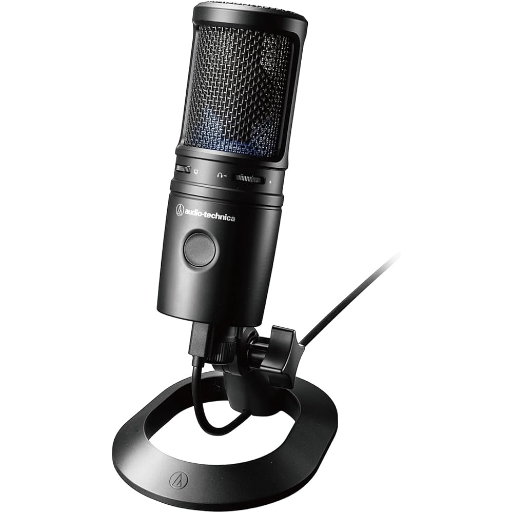 

Audio-Technica AT2020USB-X Condenser Microphone with Mute Button Volume Control USB Type-C for Gaming Streaming Content Creation