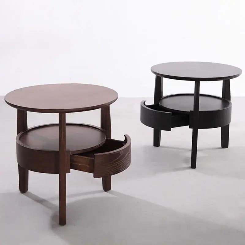 Nordischer Nachttisch aus Massivholz, kleine Wohnung, Mietzimmer, Zuhause, Nachttisch, moderner minimalistischer Stil, Schlafzimmerschließfach