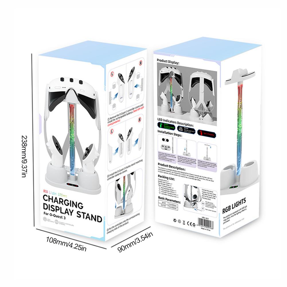 Desktop VR Stand Controller Charger Non-slip VR Glasses Storage Stand VR Headset Controller Stand for Oculus/Meta Quest 3