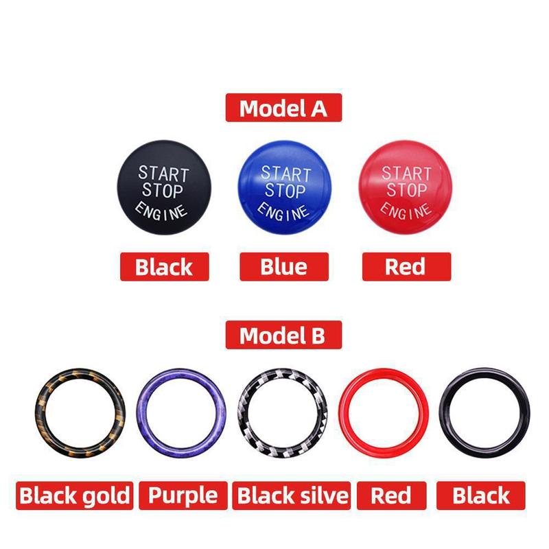 מדבקות כפתור מתג התנעה/כיבוי מנוע לרכב עבור BMW X5 E53 E70 X6 E71 E72 X3 E83 X1 E84 E90 E60 E92 E93 E81 E87 אביזרים