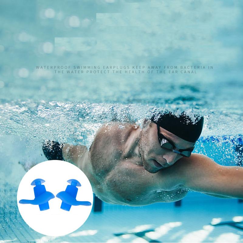 1 pár měkkých ekologických silikonových spirálových vodotěsných špuntů do uší odolných proti prachu v krabičce Příslušenství pro vodní sporty