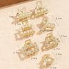 Korean Fashion Rhinestone Pearl Mini Claw Clip for Bangs - Simple Shark Design