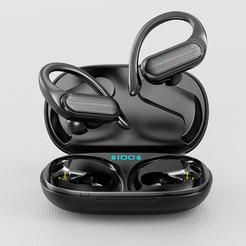Wireless Headphones  Sport Bluetooth  Earphone  Smart Touch HiFI 9D Stereo Waterproof Ear Hook Headset with Microphone