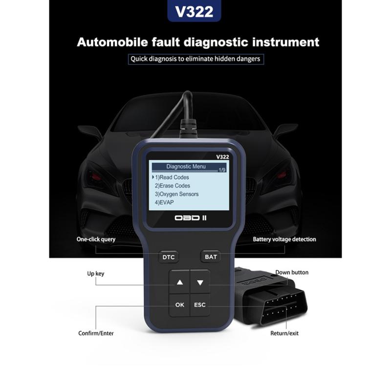 Sıcak, Araç Teşhis Cihazı Obd2 Motor Arıza Teşhisi Obd Araç Arıza Dedektörü