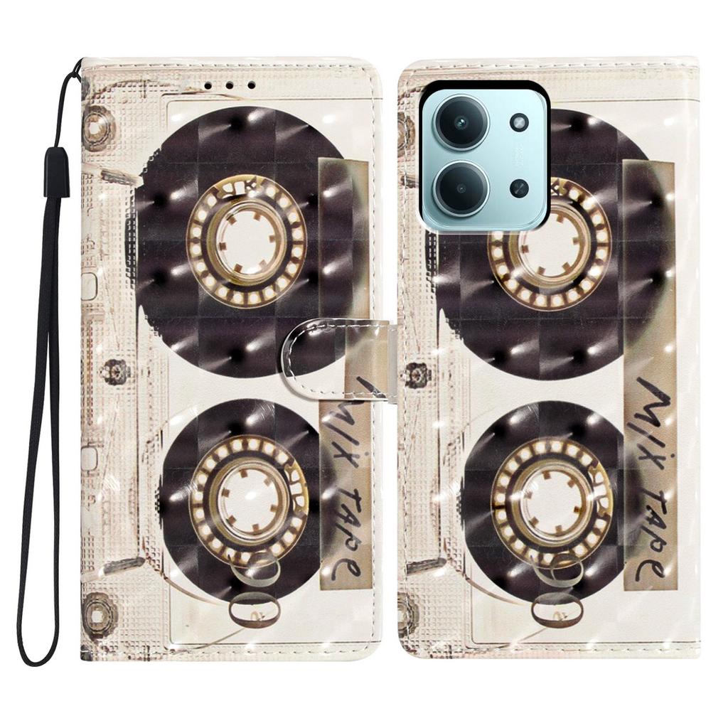 Για Xiaomi Redmi 15C 5G (ΕΕ) (173mm)/15C 4G (ΕΕ) (173mm) Θήκη Πορτοφόλι από PU Δέρμα Κάλυμμα Τηλεφώνου Εκτύπωση 3D Μοτίβου