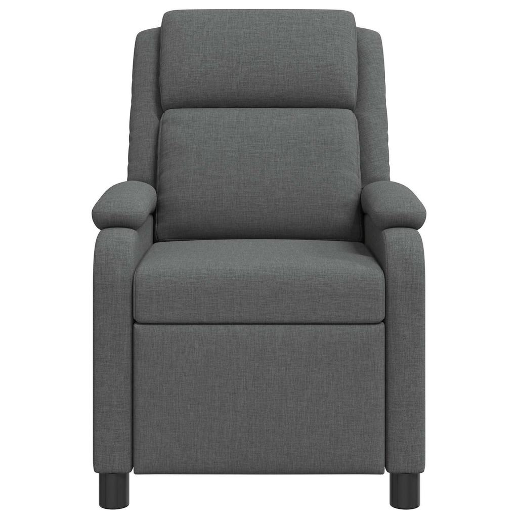 Massage Recliner Dark Gray Fabric