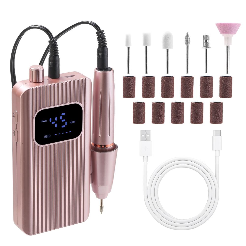 Rechargeable Nail Buffing Machine 45000RPM Nail Gel Polish Machine  Nail Art Tools