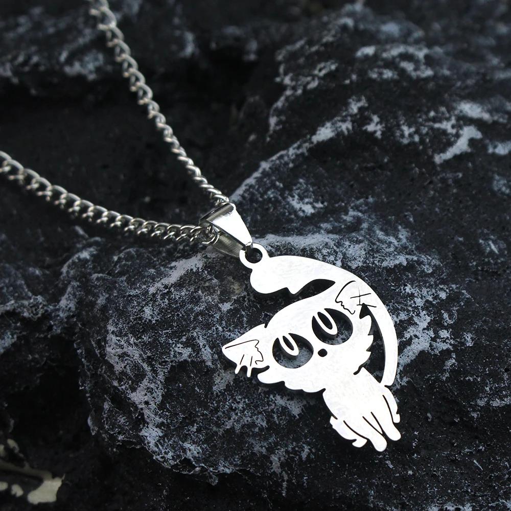 Fashion Daijin Cat Pendant Necklace For Women Men Anime Suzume No Tojimari Titanium Steel Jewelry New Cosplay Couple Garnish