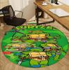 Teenage Mutant Ninja Turtles Pattern Round Rug, Indoor/Outdoor Mat, for Picnic, Gameroom, Bedroom, Office, Living Room, Home Decor Carpet, Birthday Gi