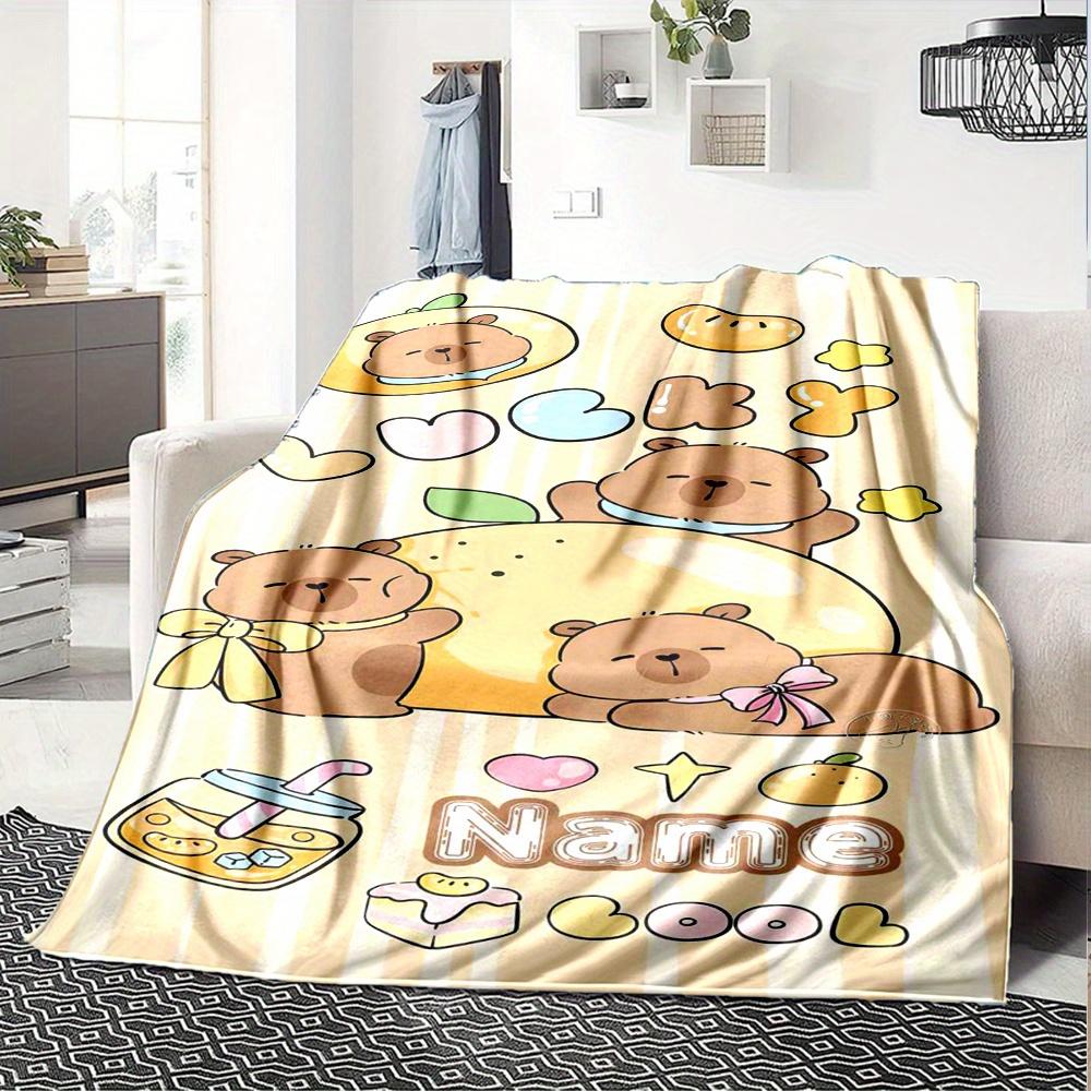 Cute Bear Home Blankets Comfortable Soft Lightweight Multiseasonal Blanket For Picnics Sofas Offices Beds Living Rooms Perfect Gift For Friends And
