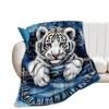 Tiger Blanket Super Soft Warm Bedding Animal Print Throw Blankets Sofa Couch Bedroom Decor Flannel Plush Blanket for All Season