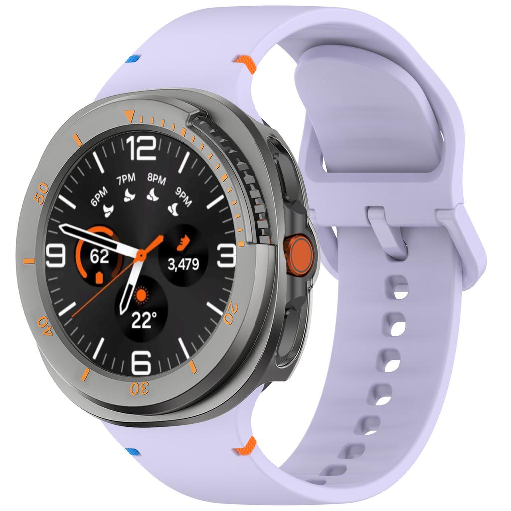 Silicone Band+Protective Case for Samsung Galaxy Watch 8 Classic 46mm Sport Strap Hard PC Bumper No Screen Film Watch Bracelet