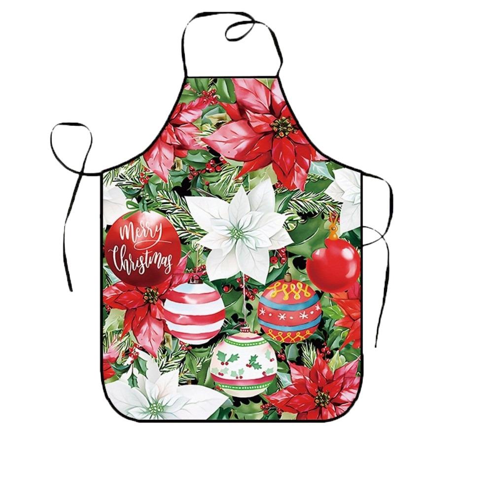Snowman Christmas Santa Claus Apron Reindeer Waterproof Waist Apron Xmas Tree Stain-Resistant Kitchen Baking Apron Kitchen