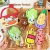 Kebab Grill Plush Keychain Doll - Cute Heart Pendant for Bags