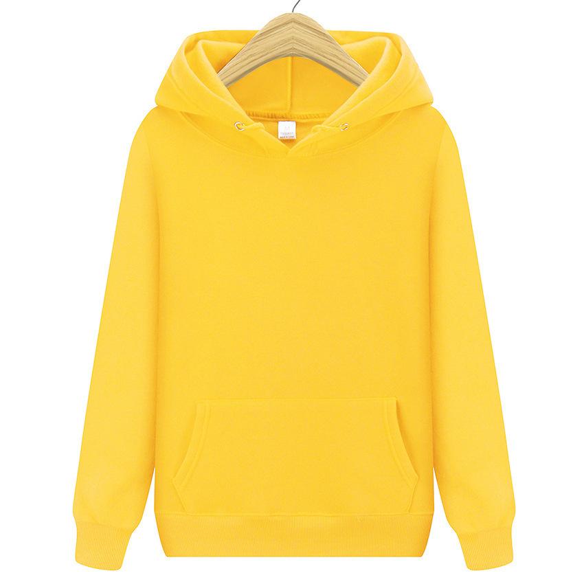 Fashion Solid Color Hooded Sports Sweater Casual Couple Pullover Sweater Solid Color Hooded Sweatshirts for Spring and Autumn