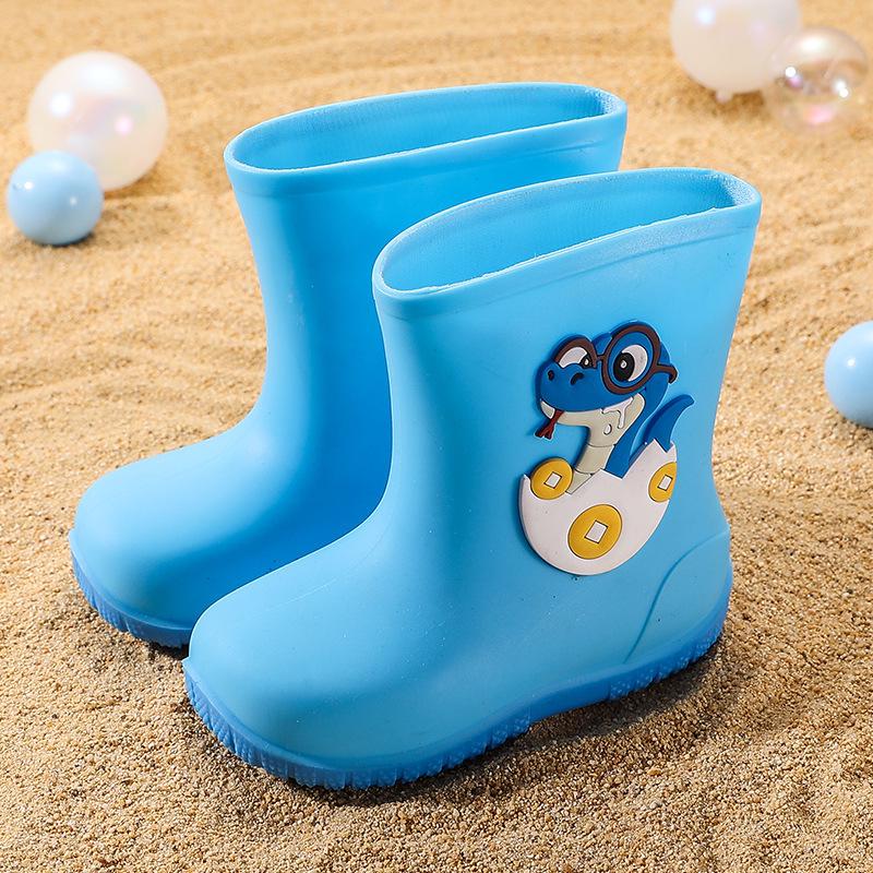 Cartoon Waterproof Unisex Toddler Rain Boots - Short Rubber Boots for Kids