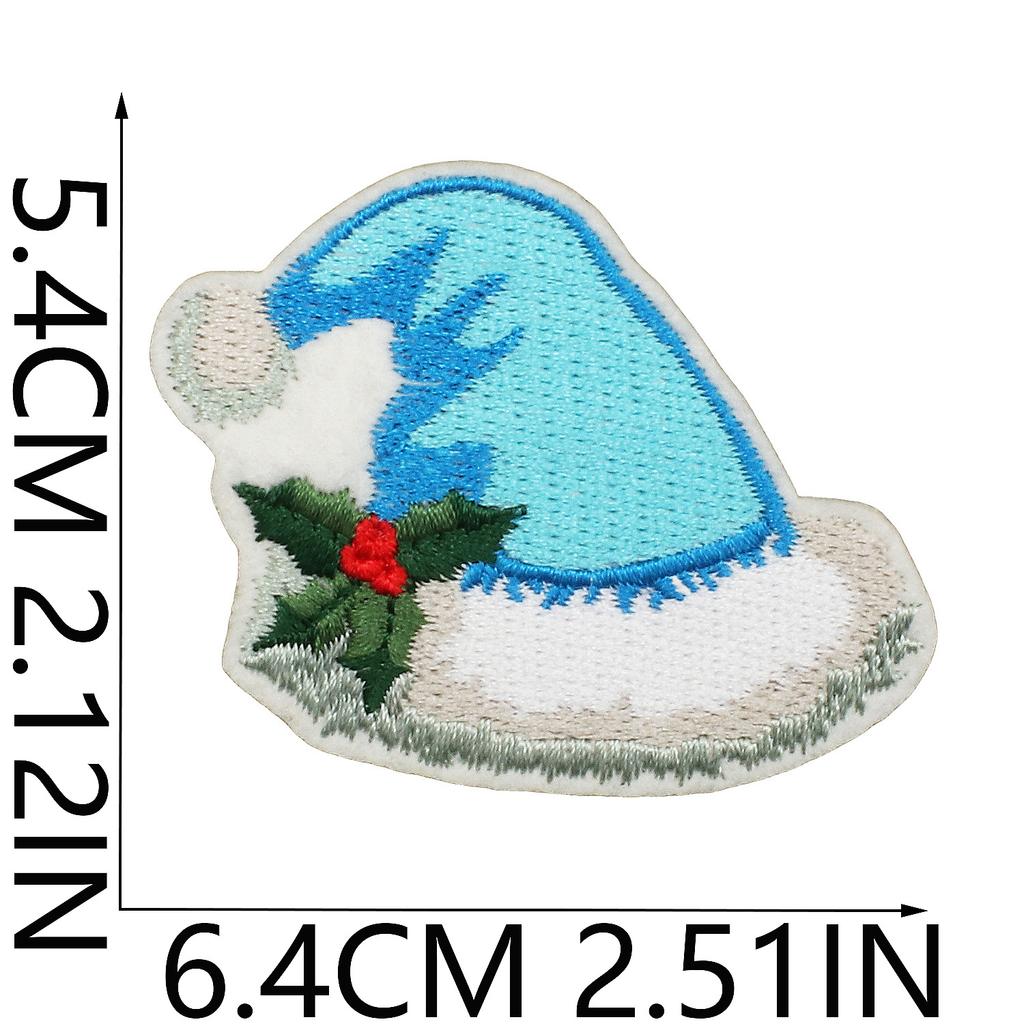 Christmas Theme Embroidery Cloth Sticker Bag Clothes Decoration Snowflake Bell Patch Sticker Gift Computer Embroidery Stamp Ironing