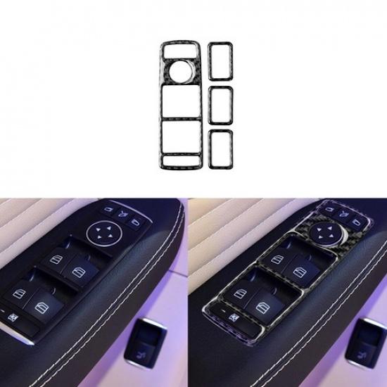

Auto Carbon Fiber Window Lift Switch Cover For Mercedes-Benz GLA 14-17 C 07-11
