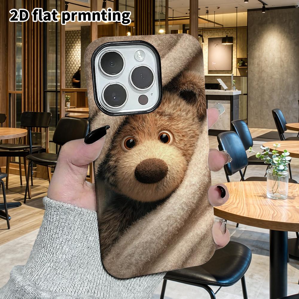 Phone Case: 2D Flat Suitable for iPhone 18 17 16 15 14 13 Pro Film Protective Case, Couple Style, Probe Toy Bear, Christmas and Halloween Gifts