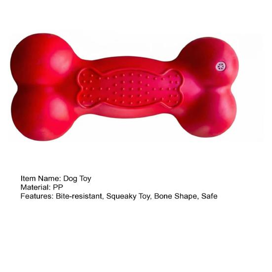 Squeaky Bone Dog Toy Bite-Resistant Interactive Chew Toy Textured Teeth Cleaning Toy for Large Medium Small Dogs Puppy Teething