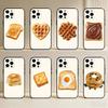 Verleidelijk brood   Telefoonhoesje Voor iPhone 17,16,15,14,13,12,11 Plus,Pro Max,XS,Zwarte Zachte Siliconen Cover