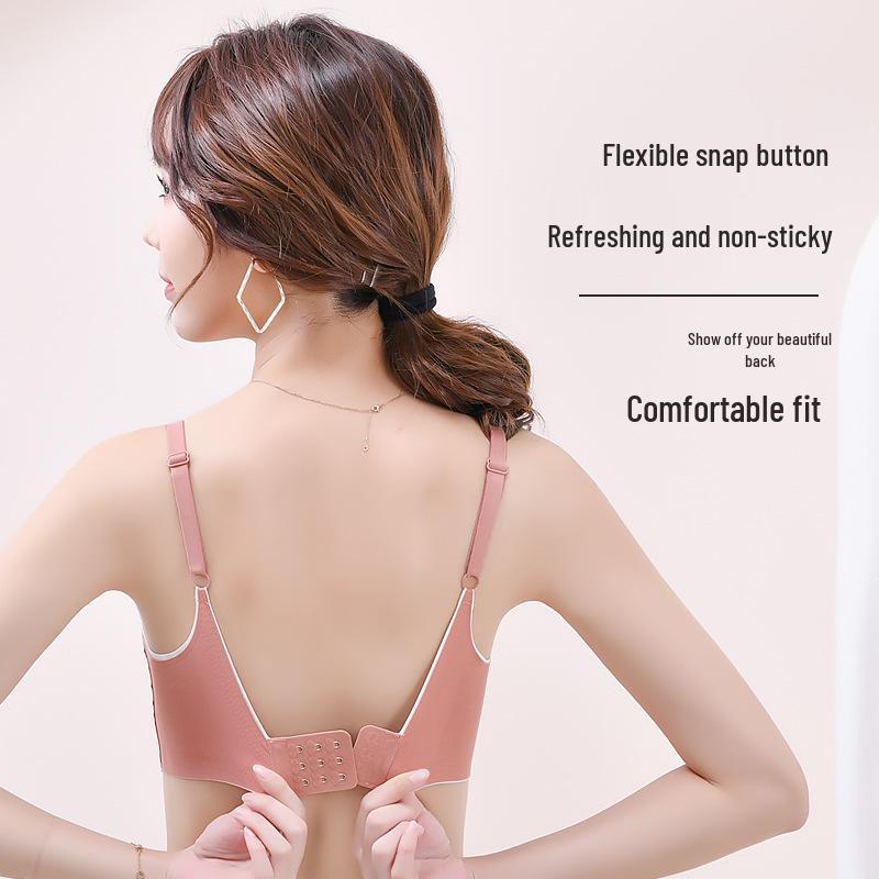 Ice Silk Seamless Plus Size Wireless Sports Bra with Back Shaping