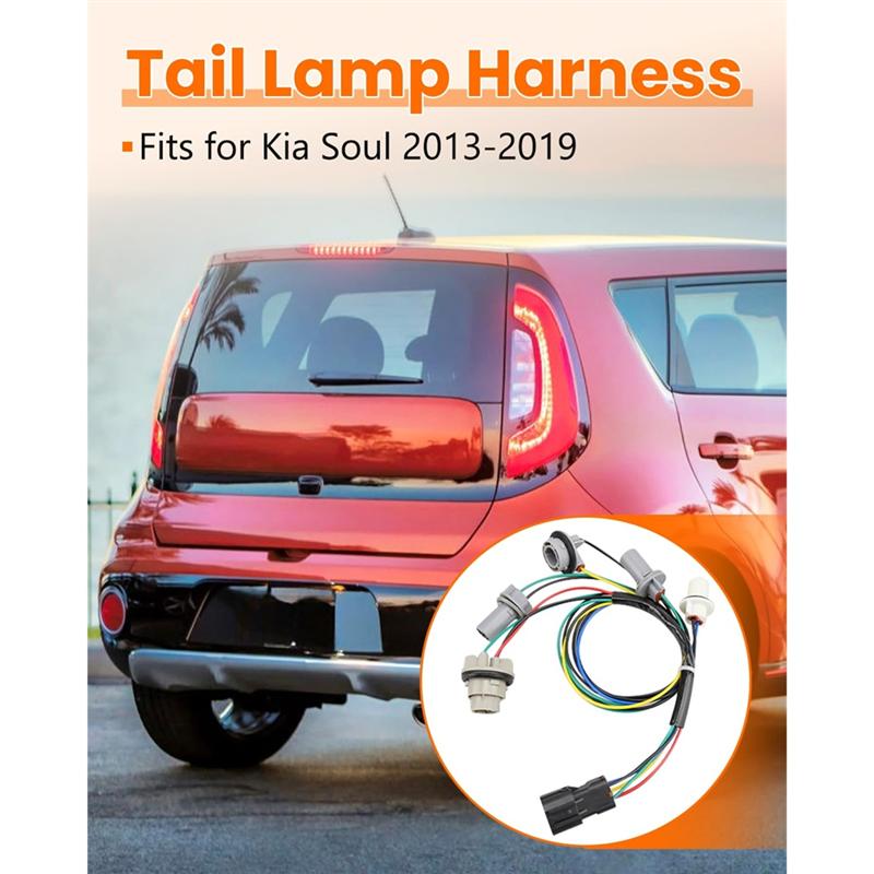 Passend für Kia Soul 2013-2019 Rückleuchten-Kabelbaum 92450-B2000 Links/Rechts Rücklicht-Sockel Verkabelungs-Kit