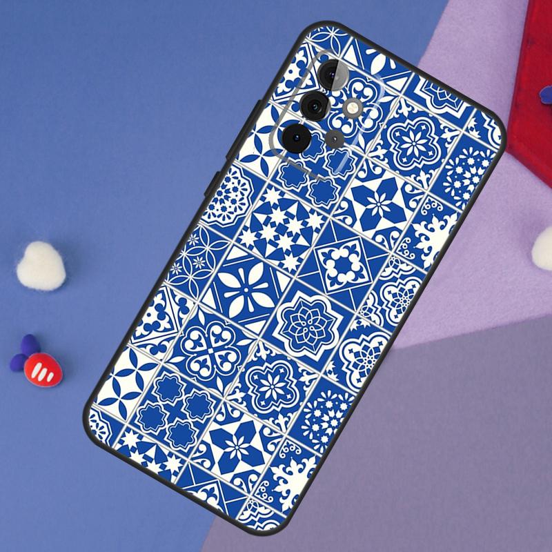 Moroccan Tile Case For Samsung Galaxy A14 A56 A36 A26 A16 A06 A54 A34 A12 A32 A52 A13 A33 A53 A15 A35 A55