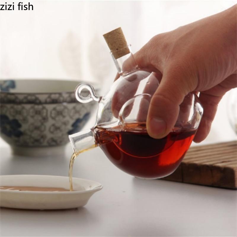 Kitchen Supplies 2-in-1 Double Layer Glass Oil Pot Vinegar Pot Soy Sauce Bottle Spice Bottle Storage Bottles Seasoning Bottles