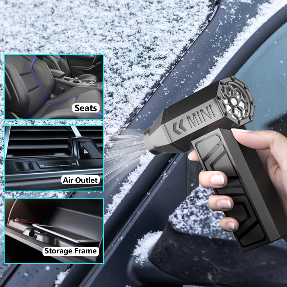 Cleaning Blower Tool 130000RPM Car Blowing Snow Turbo Jet Fan Portable Type-C Charging Electric Air Duster 4 Gears adjustable