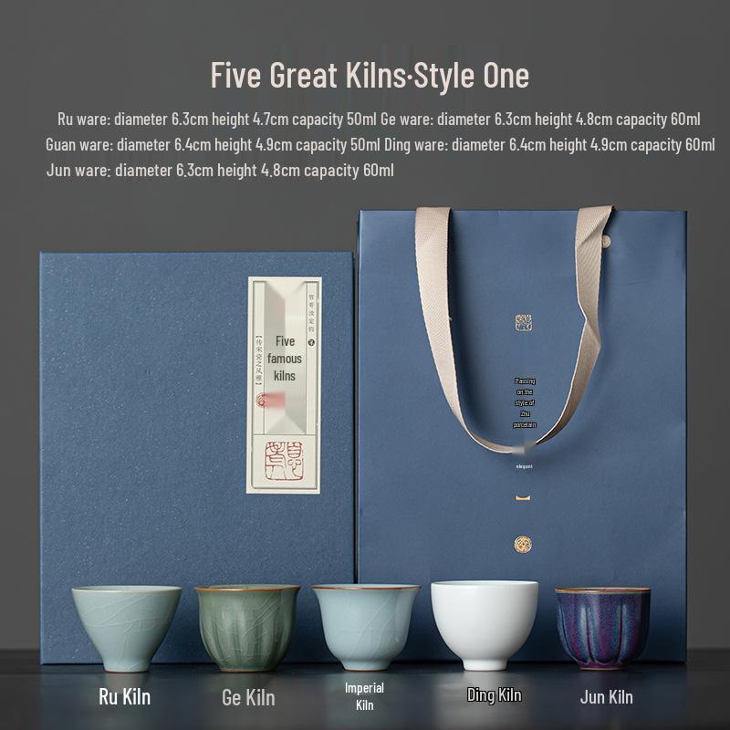 

Luxury Ceramic Tea Set: Mixed & Matched Teacups and Bowls Gift Box