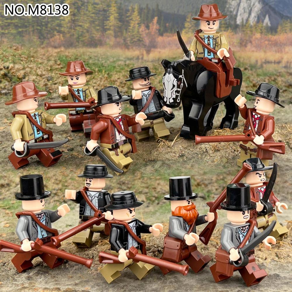 Building blocks, humanoid dolls, toys, digital action figures assembled toys crawler children's educational toys