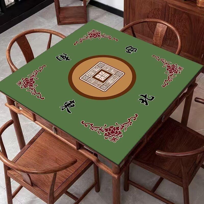 New Chinese Mahjong Table Mat, Household Silent Silent Mat, Dirt-Resistant And Easy To Take Care Of Countertop, Crystal Velvet Playing Card Table Mat