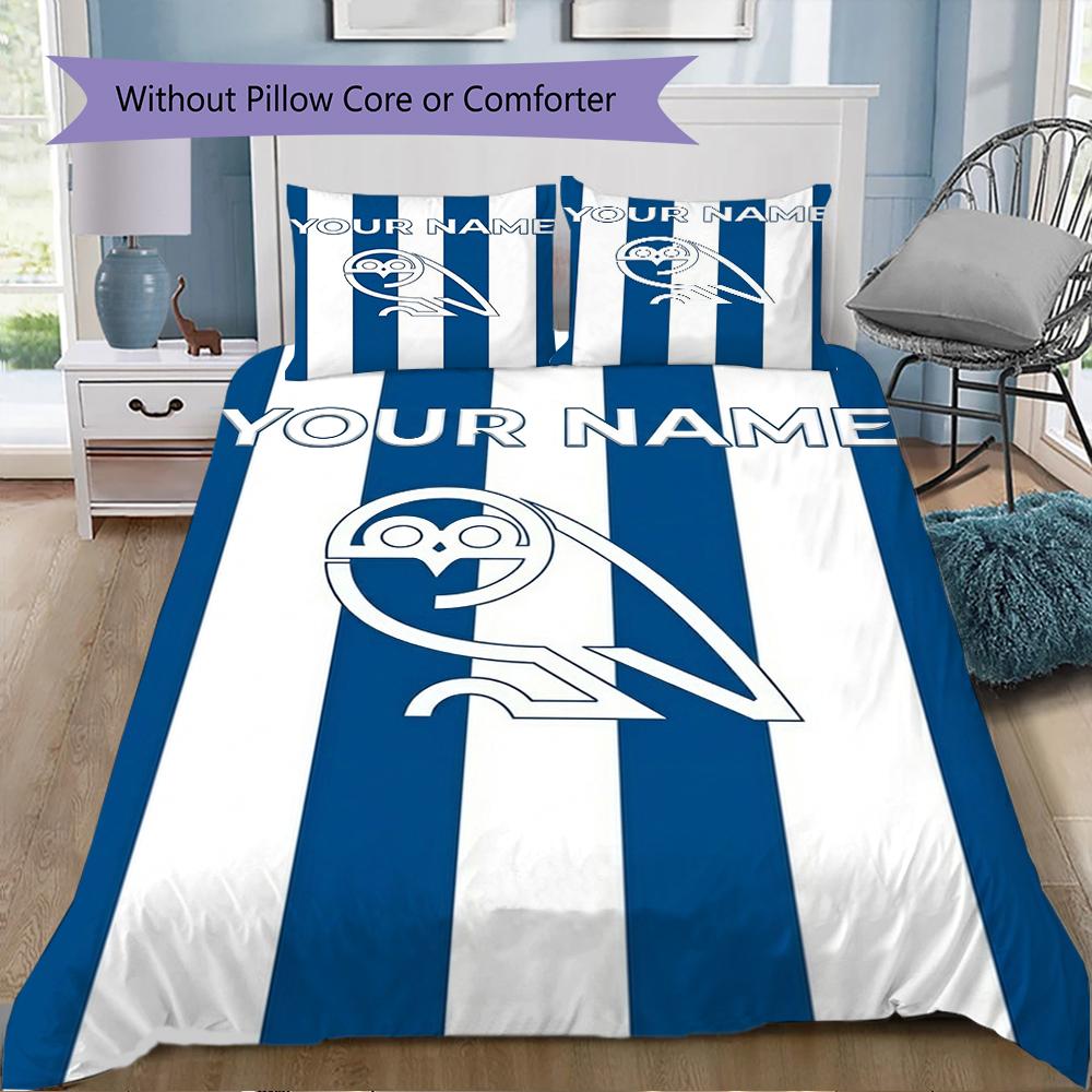 Custom Name Sheffield Wednesday Bedding,Quilt Set Quilt Cover Pillowcase Home Birthday Gift(1 * Duvet Cover + 2 * Pillowcase, Without Core)_xia
