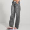Damen Farbjeans Locker Lässig Gerades Bein Weites Bein Hose
