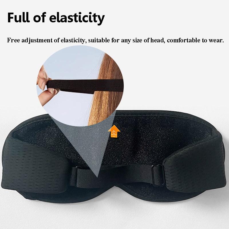 3D Wireless Sleeping Headphones Blindfold Soft Washable Bluetooth5.4 Music Headset Eyemask Handsfree Call Earphones Adjustable