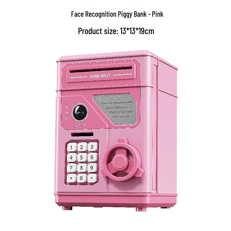 Children's Smart Face Recognition Piggy Bank with Deposit/Withdraw Function and Automatic Bill Rolling