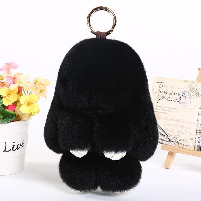 Rabbit Pendant Imitation Rex Rabbit Hair Cute Plush Doll Rabbit, Dead Rabbit Keychain Bag Pendant Car