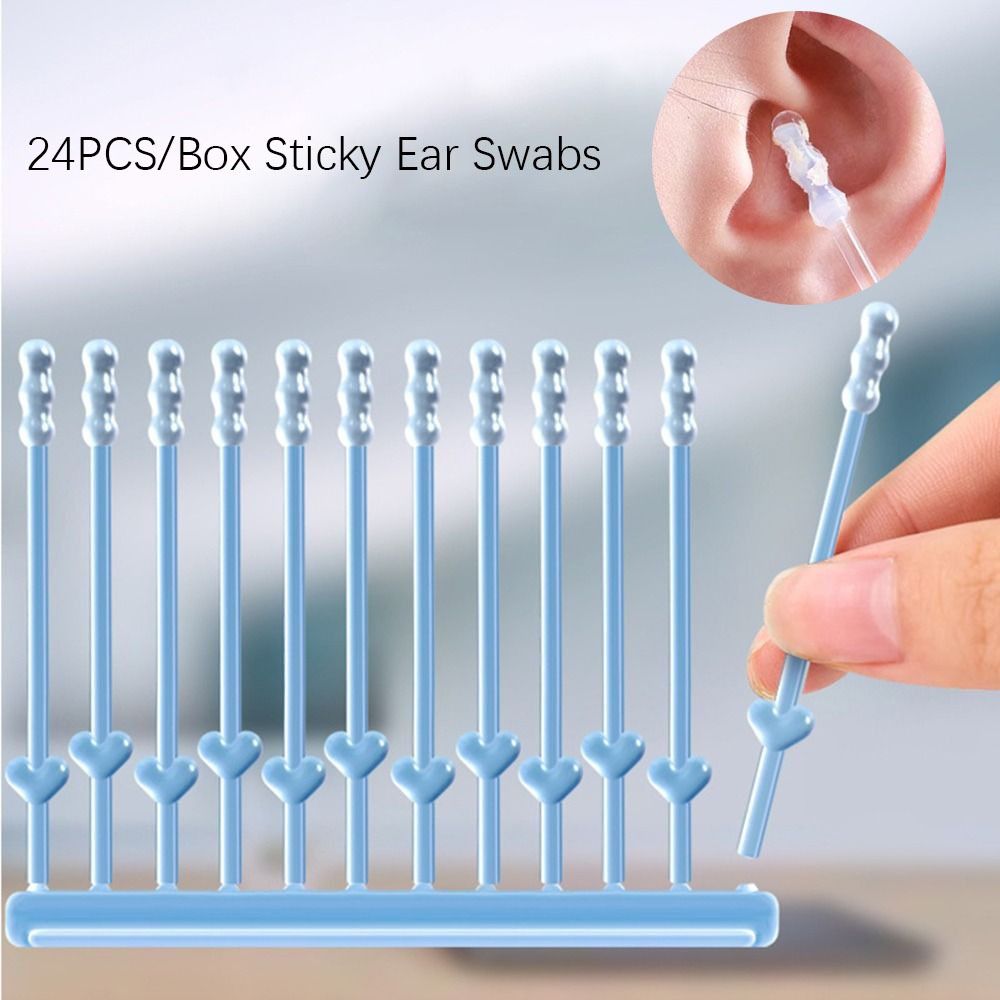 24PCS/Box Silicone Disposable Ear Swabs Ear Cleaner Ear Wax Removal Tool  Adults