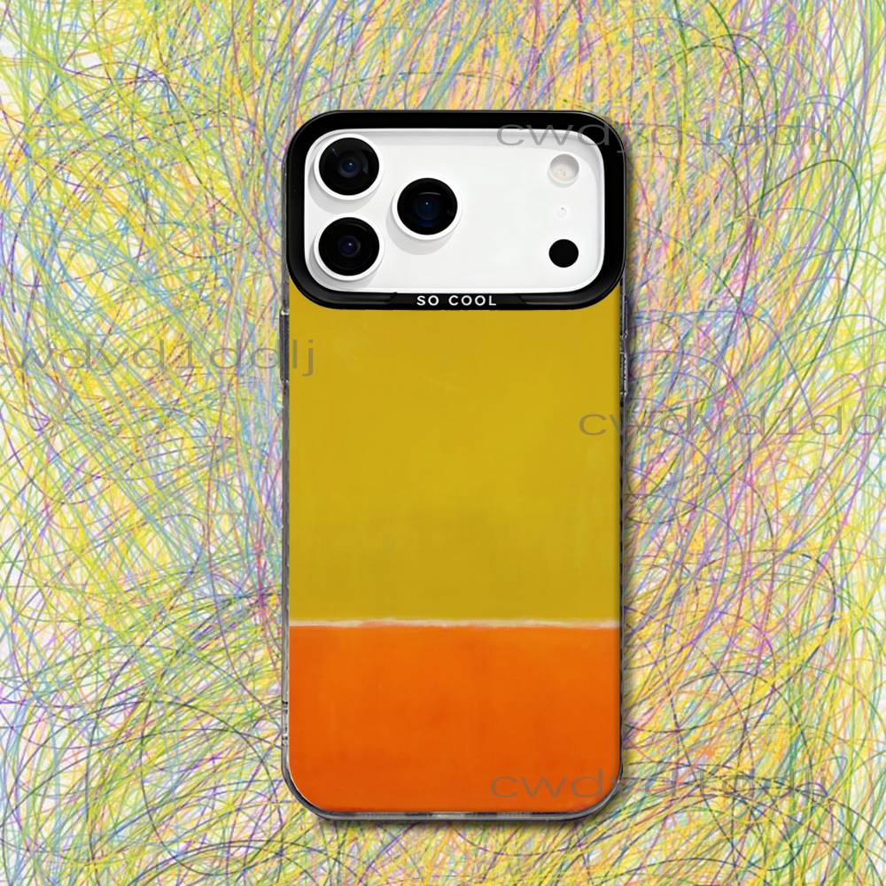 

M-Mark Rothko Art Paintings For iPhone 17,16,15,14,13,12,X,8,Pro,Max,Plus,SE4,Air,Mini Black IMD Matte Case iPhone14Pro